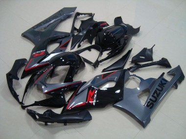 Schwarz Rote Aufkleber Suzuki GSXR 1000 K5 05-06 Motorrad Verkleidungen