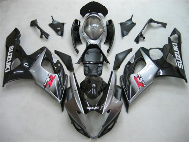 Schwarz Silber Grau Suzuki GSXR 1000 K5 05-06 Motorrad Verkleidungen Schwarz Silber Grau Suzuki GSXR 1000 K5 05-06 Motorrad Verkleidungen
