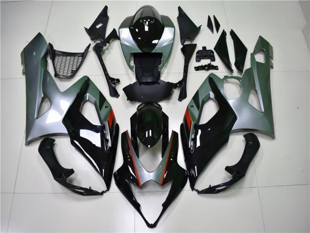 Schwarz Silber Suzuki GSXR 1000 K5 05-06 Motorrad Verkleidungen Schwarz Silber Suzuki GSXR 1000 K5 05-06 Motorrad Verkleidungen