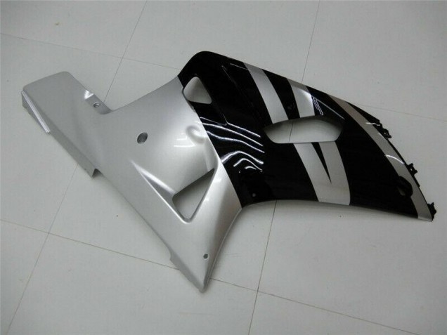 Schwarz Silber Suzuki GSXR 600 / 750 K1 K2 K3 01-03 Motorrad Verkleidungen Schwarz Silber Suzuki GSXR 600 / 750 K1 K2 K3 01-03 Motorrad Verkleidungen