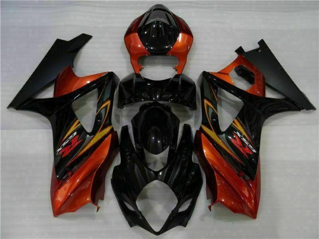 Schwarz Suzuki GSXR 1000 K7 07-08 Motorrad VollVerkleidungen & Plastik