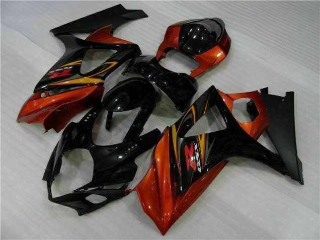 Schwarz Suzuki GSXR 1000 K7 07-08 Motorrad VollVerkleidungen & Plastik