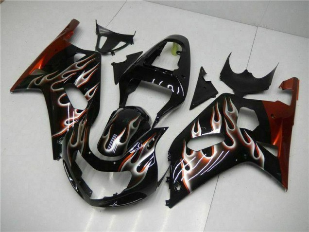 Schwarz Suzuki GSXR 600 / 750 K1 K2 K3 01-03 Motorrad Verkleidung Schwarz Suzuki GSXR 600 / 750 K1 K2 K3 01-03 Motorrad Verkleidung