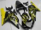 Schwarz Suzuki GSXR 600 / 750 K1 K2 K3 01-03 Motorrad Verkleidungen Komplett Sets
