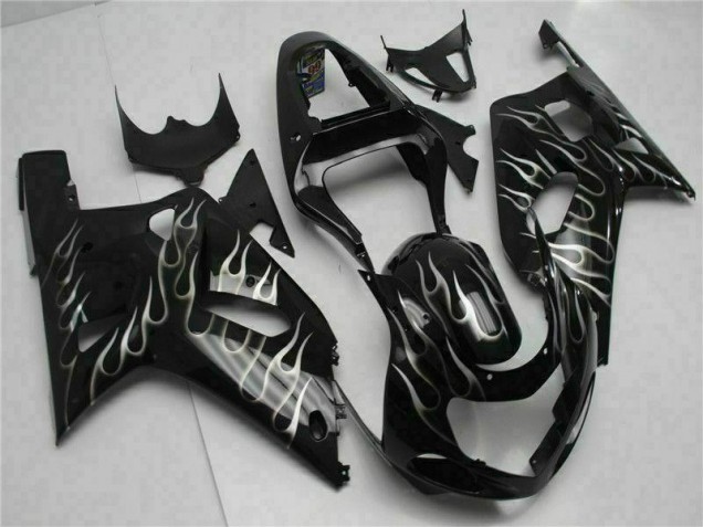 Schwarz Suzuki GSXR 600 / 750 K1 K2 K3 01-03 Motorrad Verkleidungen