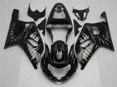 Schwarz Suzuki GSXR 600 / 750 K1 K2 K3 01-03 Motorrad Verkleidungen