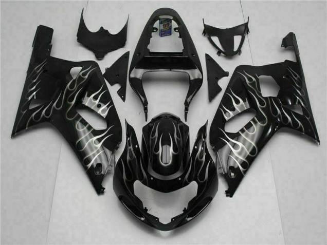 Schwarz Suzuki GSXR 600 / 750 K1 K2 K3 01-03 Motorrad Verkleidungen