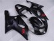 Schwarz Suzuki GSXR 600 / 750 K1 K2 K3 01-03 Motorrad Vollverkleidung
