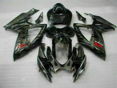 Schwarz Suzuki GSXR 600 / 750 K6 06-07 Motorrad Verkleidung & Plastik