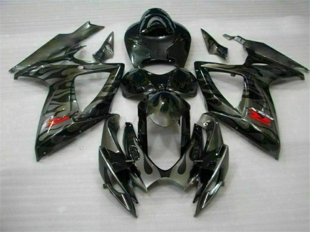 Schwarz Suzuki GSXR 600 / 750 K6 06-07 Motorrad VollVerkleidungen & Plastik Schwarz Suzuki GSXR 600 / 750 K6 06-07 Motorrad VollVerkleidungen & Plastik