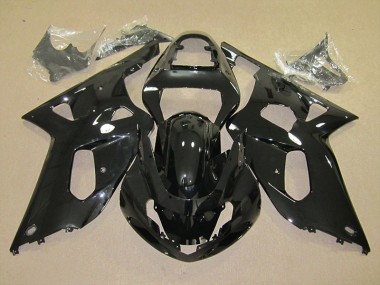 Schwarz Suzuki GSXR 600 K1 K2 K3 01-03 Motorrad Verkleidungen