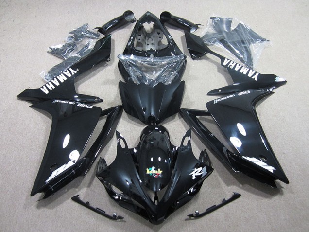 Schwarz Weiß Aufkleber Yamaha R1 07-08 Motorrad Verkleidung