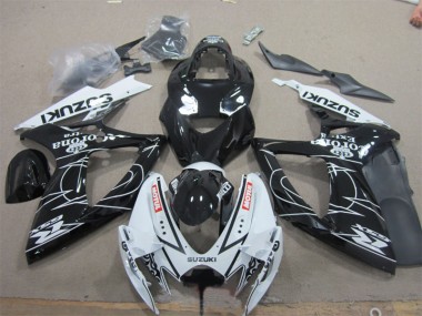 Schwarz Weiß Corona Extra Motul Suzuki GSXR 600 K6 06-07 Motorrad Verkleidungen