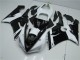 Schwarz Weiß Kawasaki ZX6R 05-06 Motorrad Verkleidungen