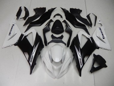 Schwarz Weiß Kawasaki ZX6R 13-18 Motorrad Verkleidungen