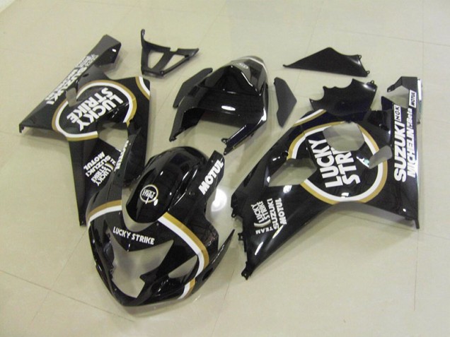 Schwarz Weiß Lucky Strike Motul Suzuki GSXR 750 K4 04-05 Motorrad Verkleidungen