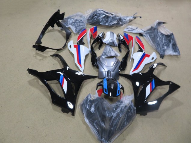 Schwarz Weiß Rot Blau BMW S1000RR 19-21 Motorrad Verkleidung Schwarz Weiß Rot Blau BMW S1000RR 19-21 Motorrad Verkleidung