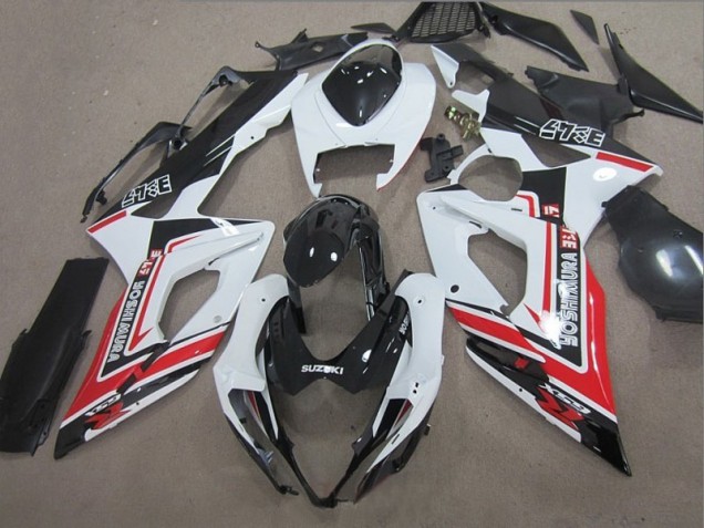 Schwarz Weiß Rot Suzuki GSXR 1000 K5 05-06 Motorrad Verkleidungen Schwarz Weiß Rot Suzuki GSXR 1000 K5 05-06 Motorrad Verkleidungen