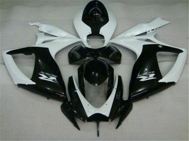 Schwarz Weiß Suzuki GSXR 600 / 750 K6 06-07 Motorrad Verkleidungen