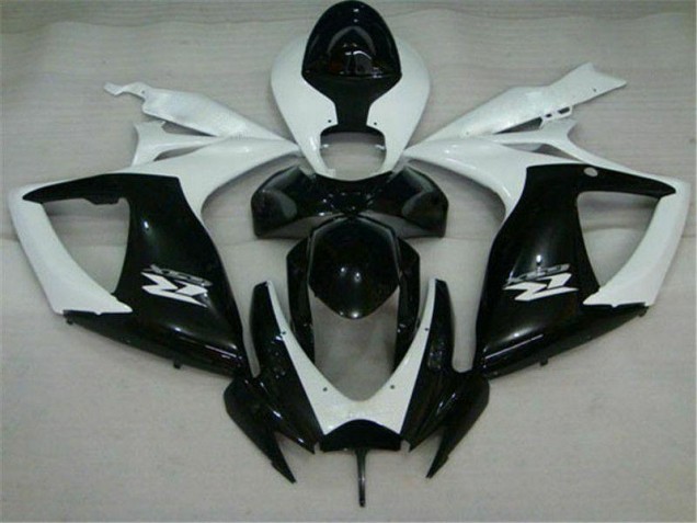 Schwarz Weiß Suzuki GSXR 600 / 750 K6 06-07 Motorrad Verkleidungen Schwarz Weiß Suzuki GSXR 600 / 750 K6 06-07 Motorrad Verkleidungen
