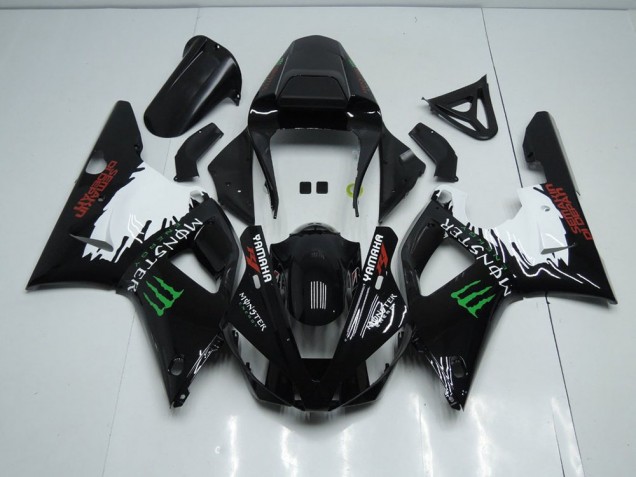 Schwarz Weißes Monster Yamaha R1 00-01 Motorrad Verkleidungen
