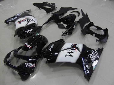 Schwarz West Kawasaki ZX 250R 08-12 Motorrad Verkleidungen