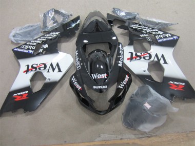 Schwarz West Suzuki GSXR 600 K4 04-05 Motorrad Verkleidungen