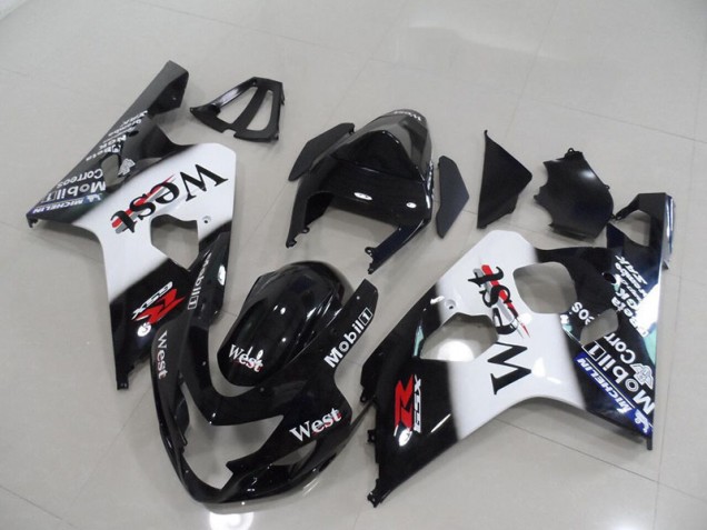 Schwarz West Suzuki GSXR 750 K4 04-05 Motorrad Verkleidungen Schwarz West Suzuki GSXR 750 K4 04-05 Motorrad Verkleidungen
