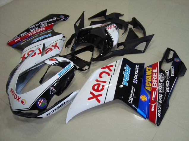 Schwarz Xerox Ducati 848 1098 1198 07-14 Motorrad Verkleidungen