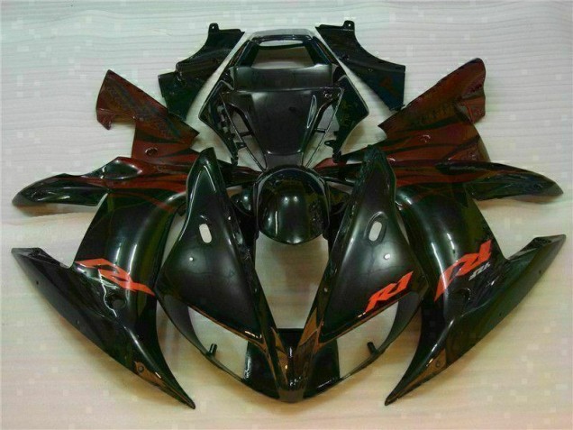 Schwarz Yamaha R1 02-03 Motor Verkleidung