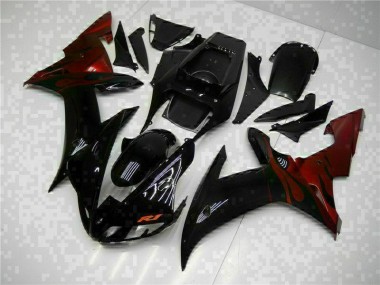 Schwarz Yamaha R1 02-03 MotorradVerkleidungen Plastik Kits