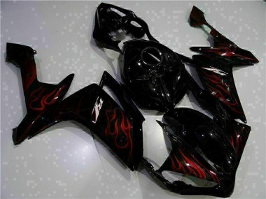 Schwarz Yamaha R1 07-08 Motorrad Verkleidungen Komplett Sets