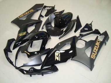 Schwarz mit goldenen Aufklebern Suzuki GSXR 1000 K5 05-06 Motorrad Verkleidungen