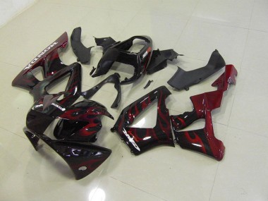 Schwarz rote Flamme Honda CBR 900 RR 929 00-01 Motorrad Verkleidungen