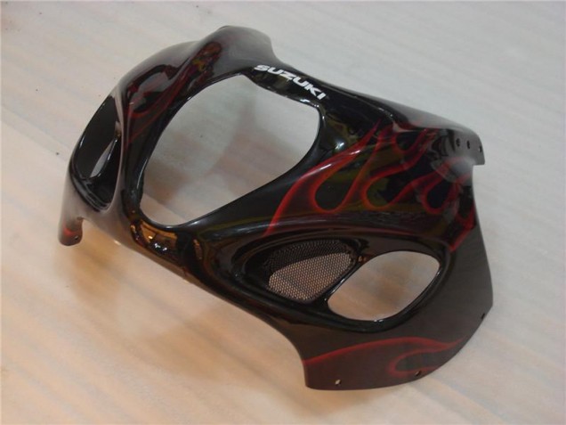 Schwarz rote Flamme Suzuki GSXR 1300 Hayabusa 96-07 Motorrad Verkleidung Schwarz rote Flamme Suzuki GSXR 1300 Hayabusa 96-07 Motorrad Verkleidung