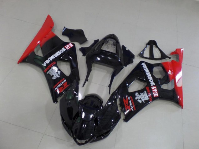 Schwarz und Rot Suzuki GSXR 1000 K3 03-04 Motorrad Verkleidungen Schwarz und Rot Suzuki GSXR 1000 K3 03-04 Motorrad Verkleidungen