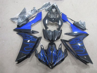 Schwarze Blau Flamme Yamaha R1 07-08 Motorrad Verkleidungen