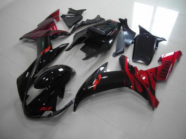 Schwarze Flamme Yamaha R1 02-03 Motorrad Verkleidungen