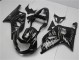 Schwarze Weiße Flamme Suzuki GSXR 600 / 750 K1 K2 K3 01-03 Motorrad Verkleidungen