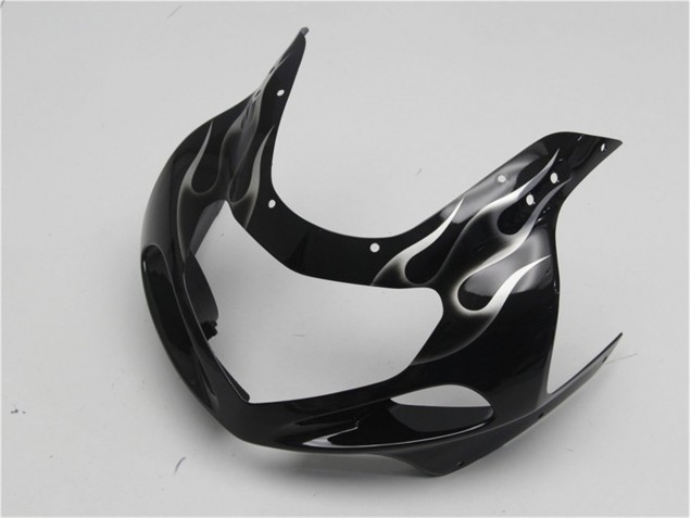 Schwarze Weiße Flamme Suzuki GSXR 600 / 750 K1 K2 K3 01-03 Motorrad Verkleidungen