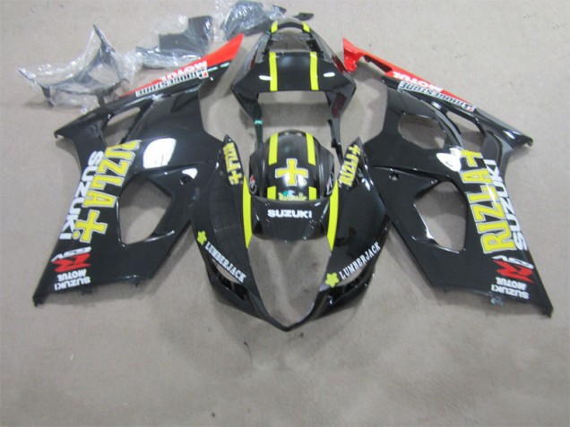 Schwarzer Rizla Suzuki GSXR 1000 K3 03-04 Motorrad Verkleidungen