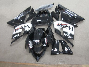 Schwarzer West Ninja Kawasaki ZX10R 03-05 Motorrad Verkleidungen