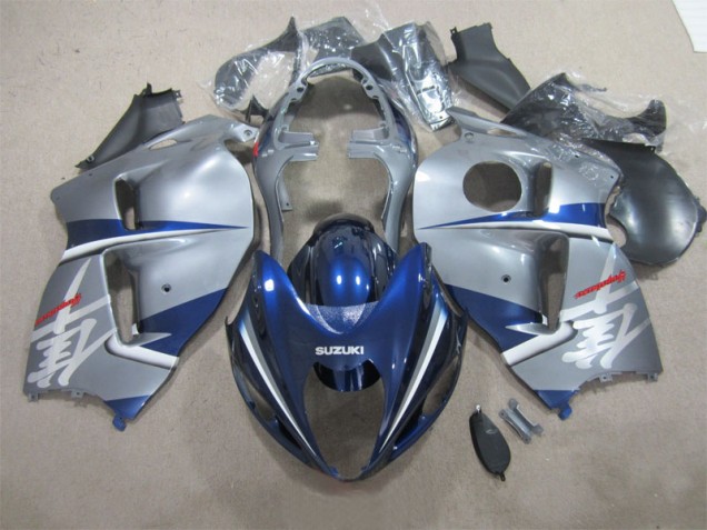 Silber Blau Suzuki GSXR 1300 Hayabusa 96-07 Motorrad Verkleidungen Silber Blau Suzuki GSXR 1300 Hayabusa 96-07 Motorrad Verkleidungen