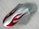 Silber Rot Flammen Kawasaki ZX6R 05-06 Motorrad Verkleidungen