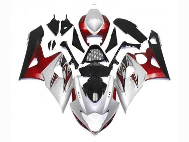 Silber Rot Schwarz Suzuki GSXR 1000 K5 05-06 Motorrad Verkleidungen