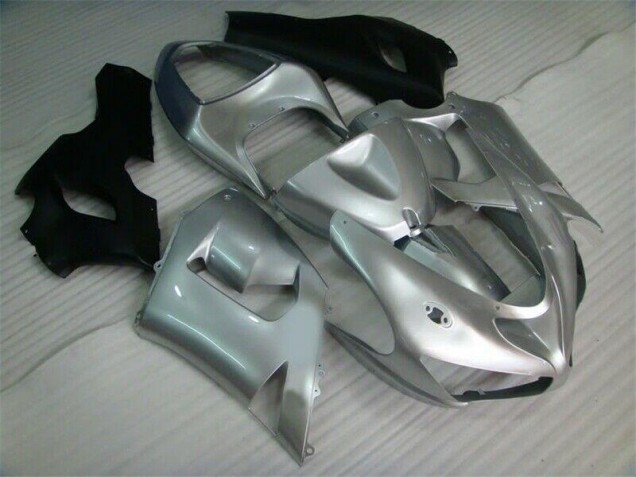 Silber Schwarz Kawasaki ZX6R 05-06 Motorrad Verkleidungen Silber Schwarz Kawasaki ZX6R 05-06 Motorrad Verkleidungen