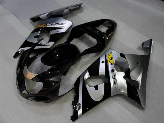 Silber Schwarz Suzuki GSXR 1000 K1 00-02 Motorrad Verkleidungen Silber Schwarz Suzuki GSXR 1000 K1 00-02 Motorrad Verkleidungen