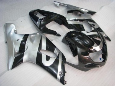 Silber Schwarz Suzuki GSXR 600 / 750 K1 K2 K3 01-03 Motorrad Verkleidungen