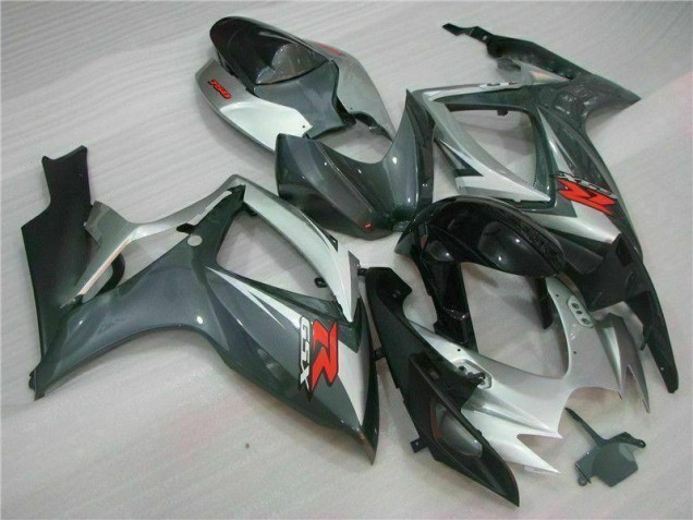 Silber Schwarz Suzuki GSXR 600 / 750 K6 06-07 Motorrad Verkleidungen Silber Schwarz Suzuki GSXR 600 / 750 K6 06-07 Motorrad Verkleidungen