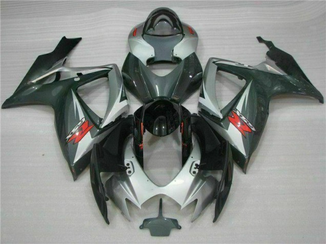 Silber Schwarz Suzuki GSXR 600 / 750 K6 06-07 Motorrad Verkleidungen Silber Schwarz Suzuki GSXR 600 / 750 K6 06-07 Motorrad Verkleidungen